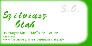 szilviusz olah business card